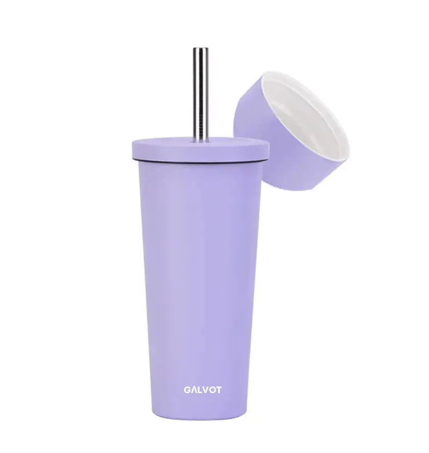 Gobelet acier inoxydable 710 ML avec paille: siroter vos boisons!