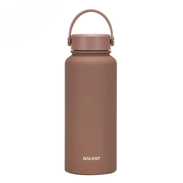 Gourde isotherme 1L en acier inoxydable, couleur Marron Café