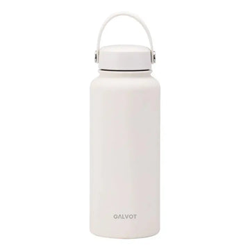 Gourde isotherme 1L GALVOT en acier inoxydable, couleur Pop Blanc