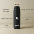Gourde isotherme 500 ML SipGO Noir Onyx GALVOT