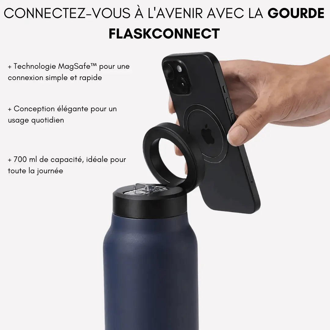 GALVOT Gourde Isotherme Gourde Magsafe Isotherme FlaskConnect Bleu Nuit