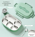 GALVOT boite de repas Vert Clair pastèque / 2000 ML / 5 Boîte à repas isotherme Inox LunchInox élégante