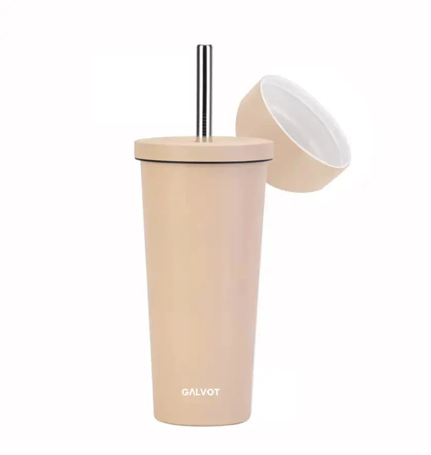 Gobelet acier inoxydable 710 ML avec paille: siroter vos boisons!
