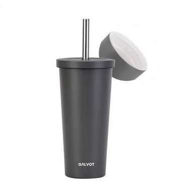 Gobelet acier inoxydable  710 ML avec paille: siroter vos boisons!