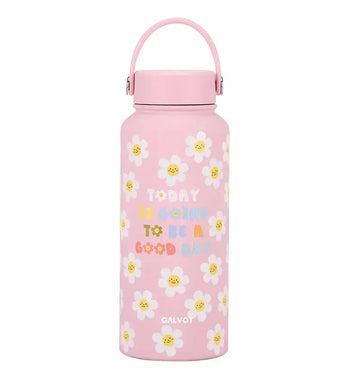 GALVOT Gourde Isotherme Pinker floral Gourde isotherme 1L imprimée fleur