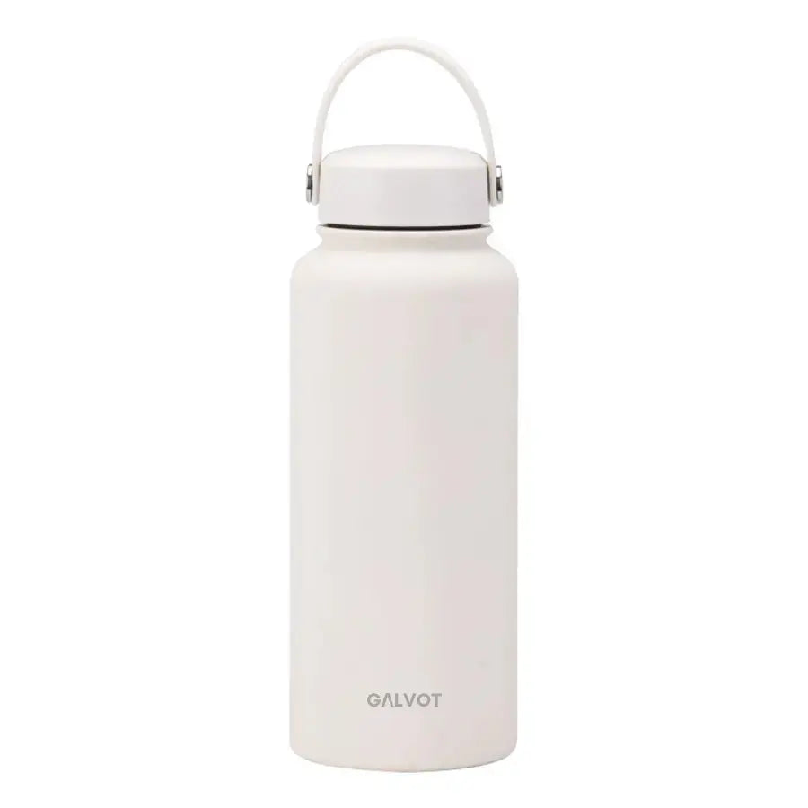 Gourde isotherme 1L GALVOT en acier inoxydable, couleur  Pop Blanc