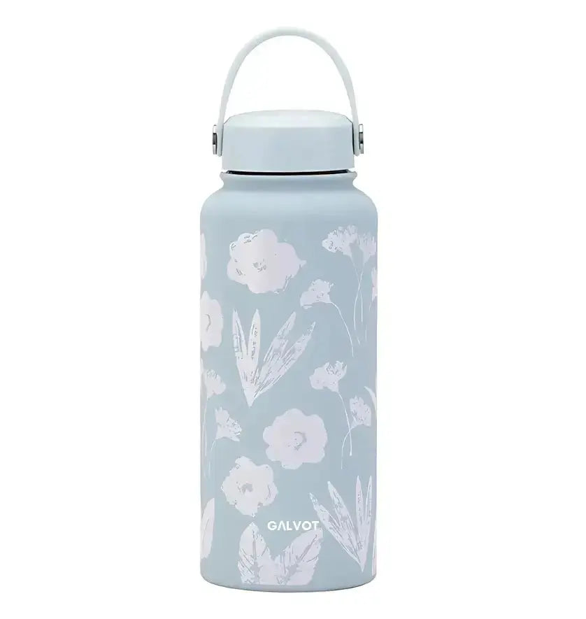 Gourde Isotherme 1L Bleu Art - Style et hydratation durable.