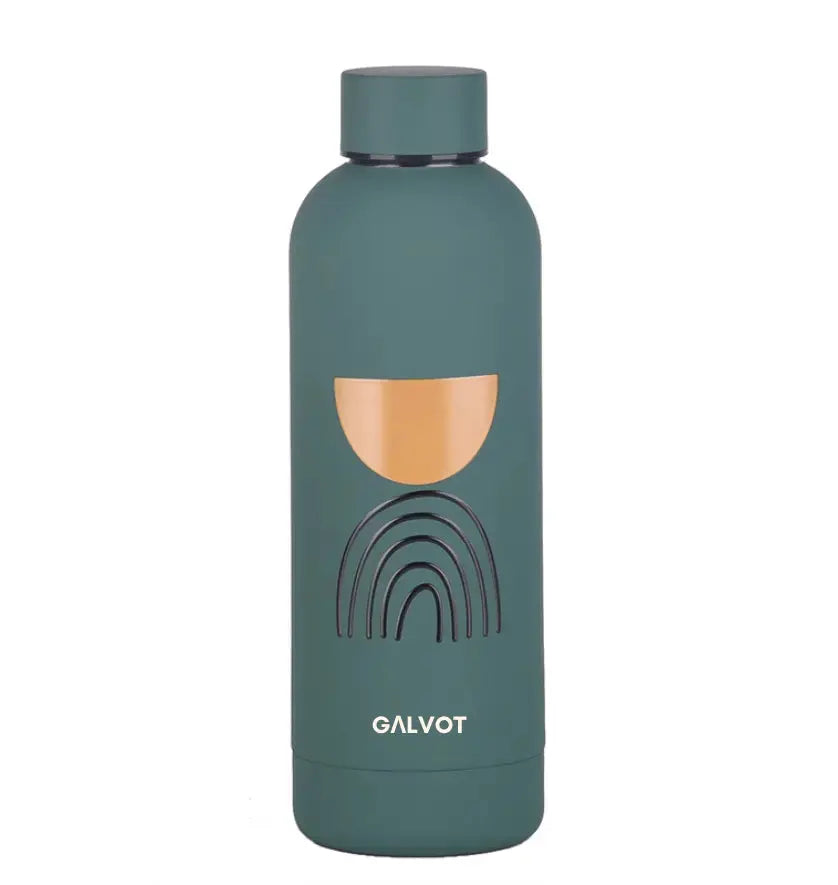 Gourde Isotherme 500 ml StyleTherm GeoGlow – Vue de face avec design géométrique moderne.