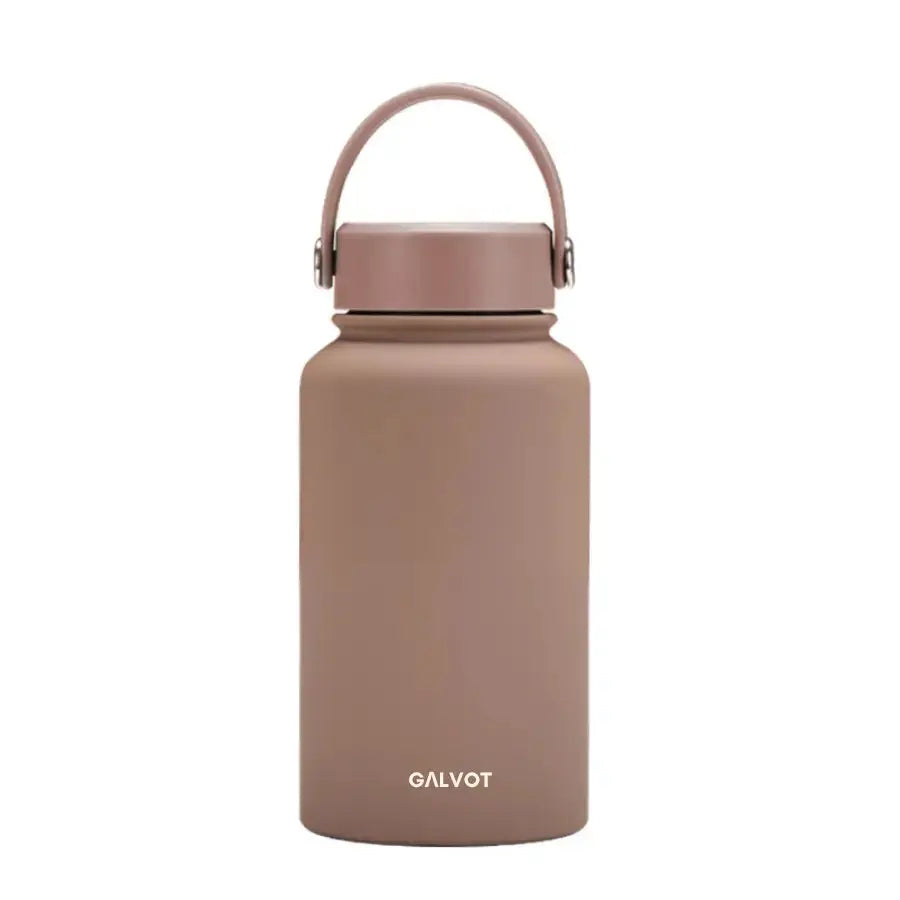 Gourde Isotherme 650 ML  en acier inoxydable, couleur Marron Café