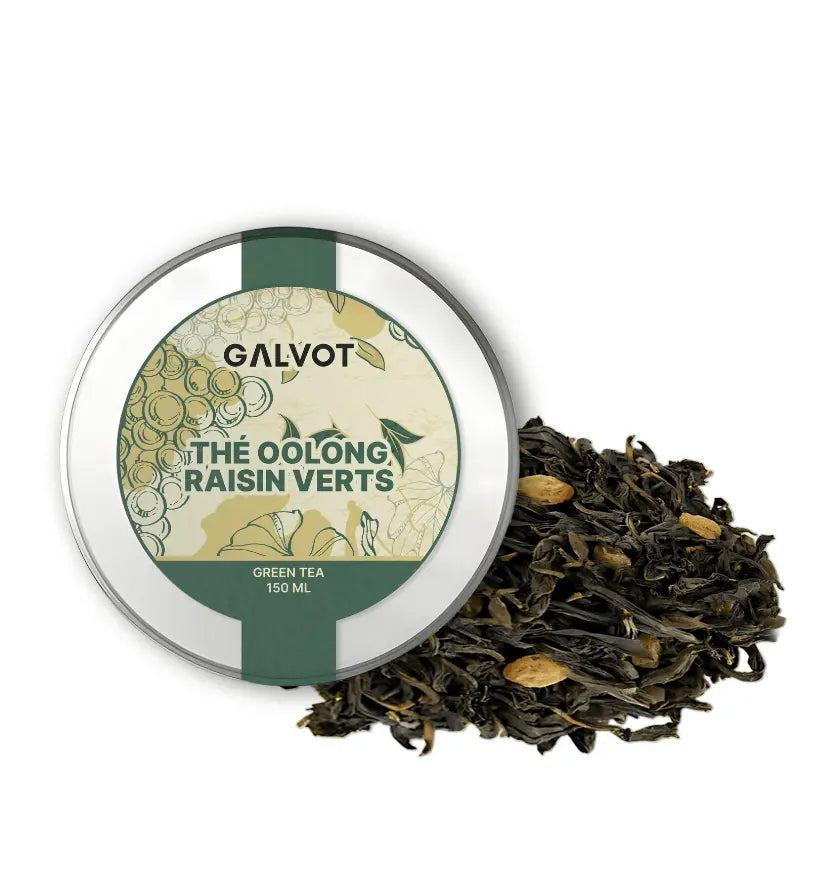 Tasse de Thé Oolong aux Raisins Verts - Infusion Rafraîchissante face
